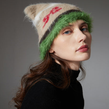 Cute Cat Ears Knitted Hat Earflaps Slipover Woolen Cap - Urban Caps 