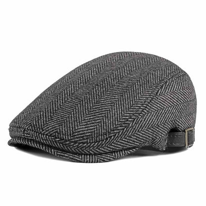 Fashion Simple Men's Retro Woolen Beret - Urban Caps 