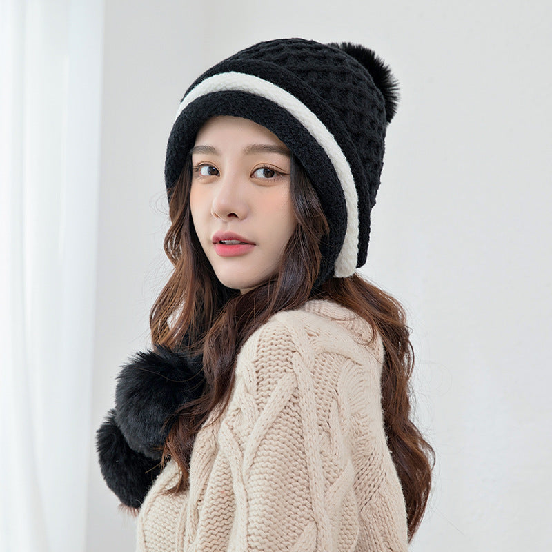 Women's Fashion Ear Protection Korean Woolen Hat - Urban Caps 