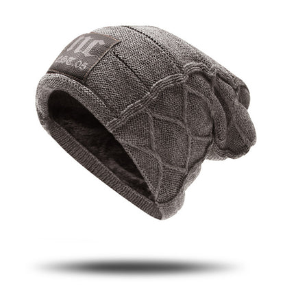 Winter Double Layer Fleece Thickened Men's Wool Knitted Hat - Urban Caps 