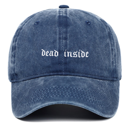 Dead inside Embroidered Baseball Cap Cotton