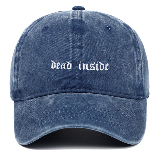 Dead inside Embroidered Baseball Cap Cotton