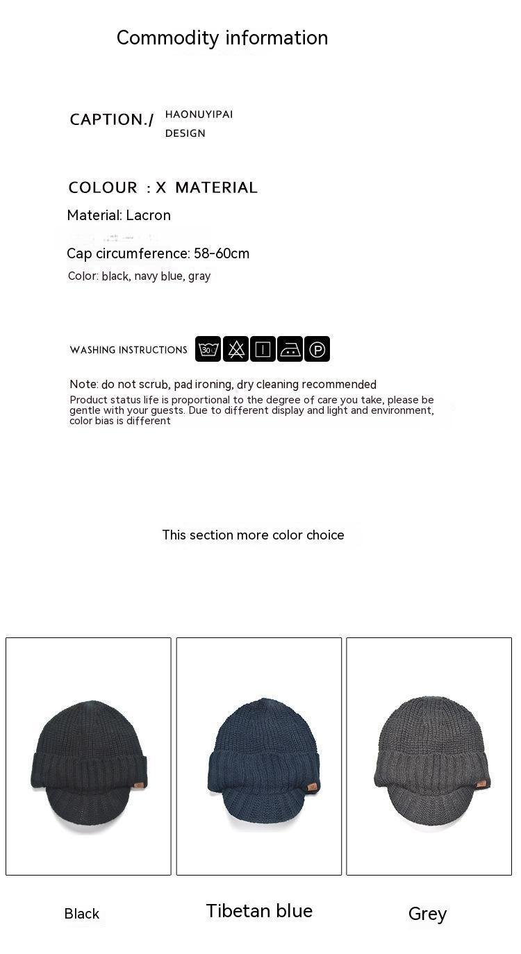 Fashion Trend Men Winter Woolen Hat - Urban Caps