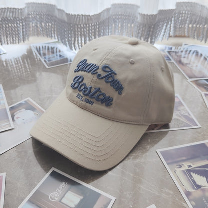 Big Head Circumference Letter Baseball Men'S Summer Soft Top Embroidery All-Match Peaked Outdoor Sun Hat