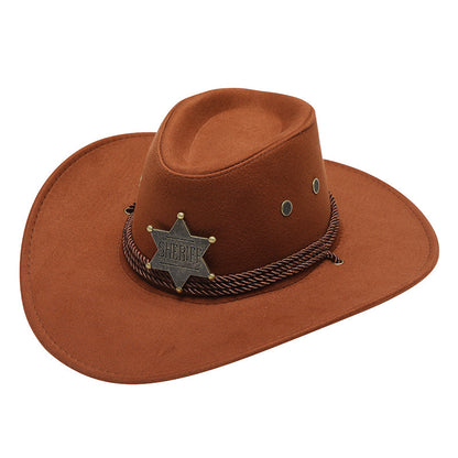 American Trend Three Ropes Chicken Feather Travel Shaping Cowboy Hat - Urban Caps 