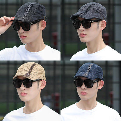 Men’s Retro Cotton Sun Cap – Embroidered Dome Style | Adjustable Fit - Urban Caps 