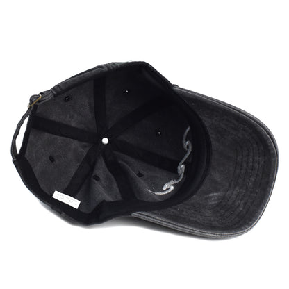 Washed Cotton Printed Hat Old Dad Hat - Urban Caps 