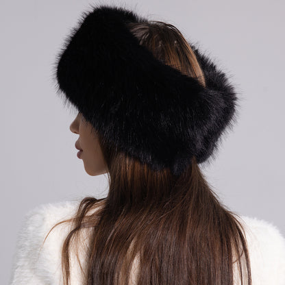 Fur Ball Woolen Cap Autumn And Winter Imitation Fur Thickened Hat - Urban Caps 
