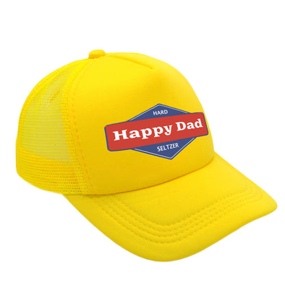 Hot Solid Color Mesh Happy Dad Baseball Summer Hat Male Truck Driver Mesh Peaked Cap - Urban Caps 