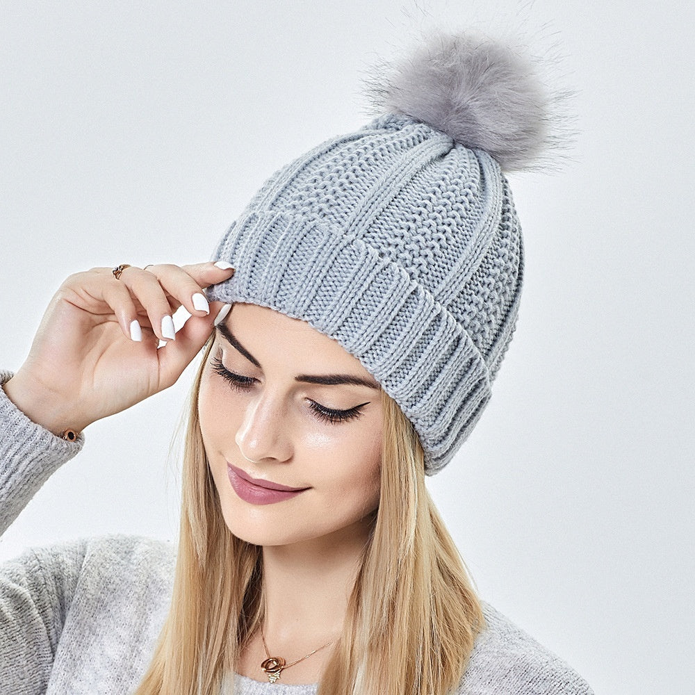 Woolen Cap Knitted Protection Hairstyle Silky Stretch Satin Knitted Hat - Urban Caps 