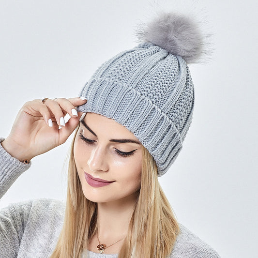 Woolen Cap Knitted Protection Hairstyle Silky Stretch Satin Knitted Hat - Urban Caps 