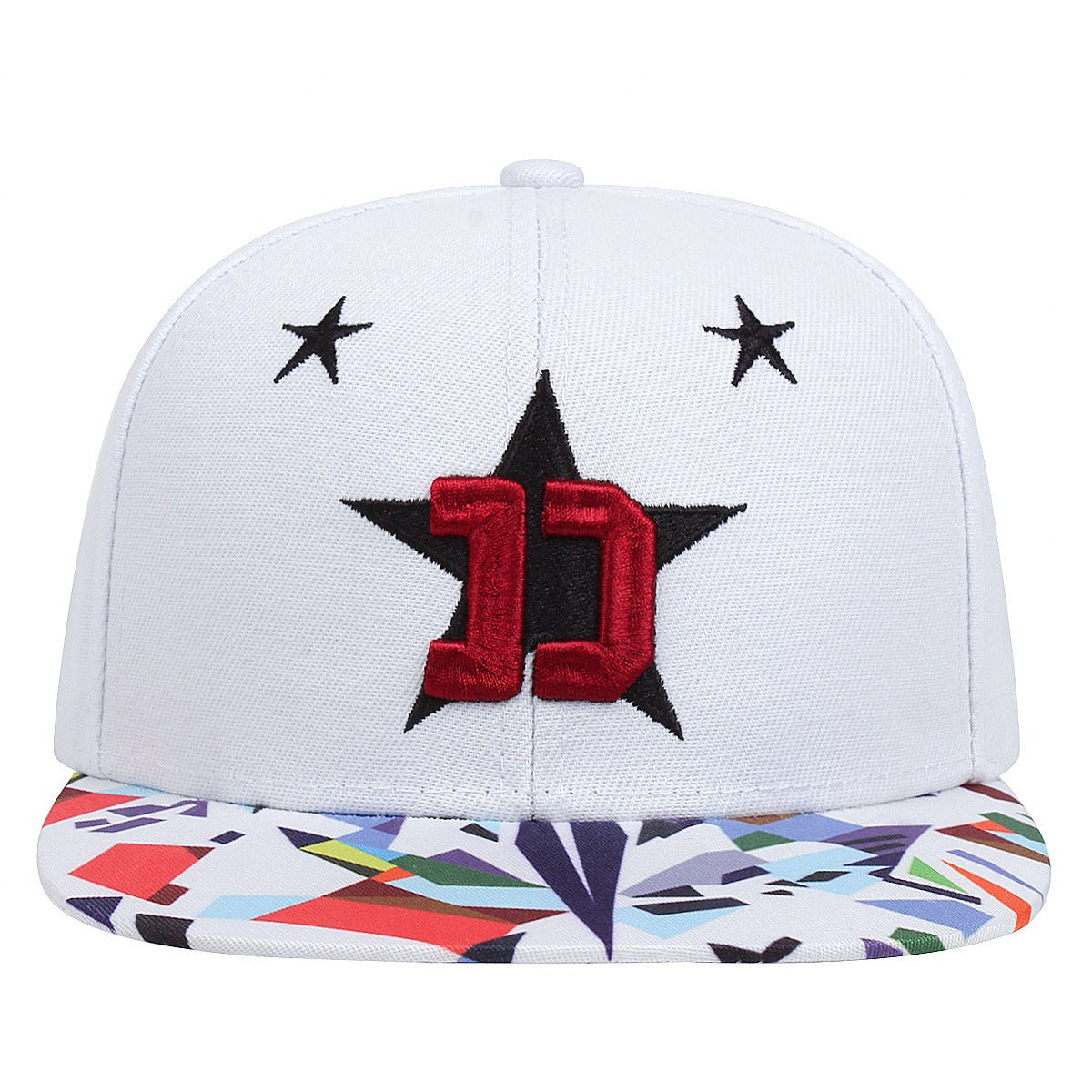 Five - pointed Star Embroidery Outdoor Sun - shade Sun Protection Flat - brimmed Cap - Urban Caps