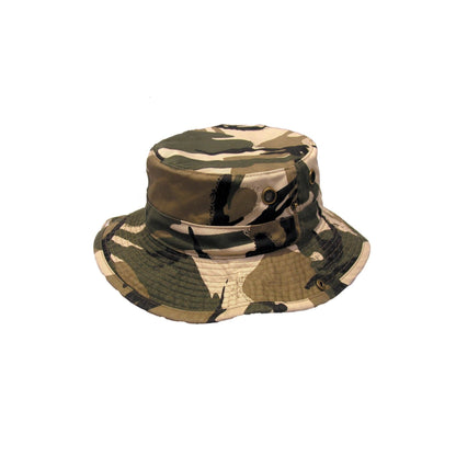 Flynn – Camo Twill Bucket Hat with Tie - Urban Caps