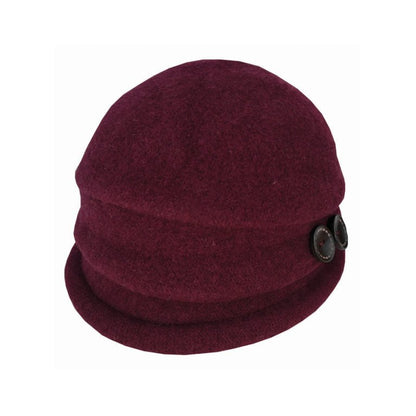 Francesca – Boiled Wool Button Pull - On - Urban Caps