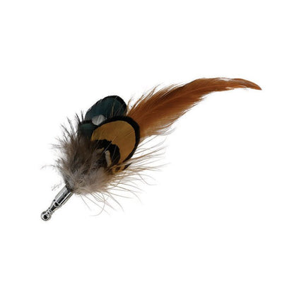 Genuine Feather Lapel Pin – Real Feather Accessory with Fastener for Hats, Scarves, and Collars - Urban Caps
