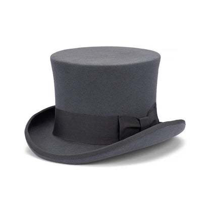 Gilbert Top Hat – Australian Wool Felt, 5.5" Crown, Satin Lined with Grosgrain Band - Urban Caps