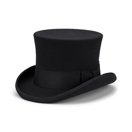 Gilbert Top Hat – Australian Wool Felt, 5.5" Crown, Satin Lined with Grosgrain Band - Urban Caps