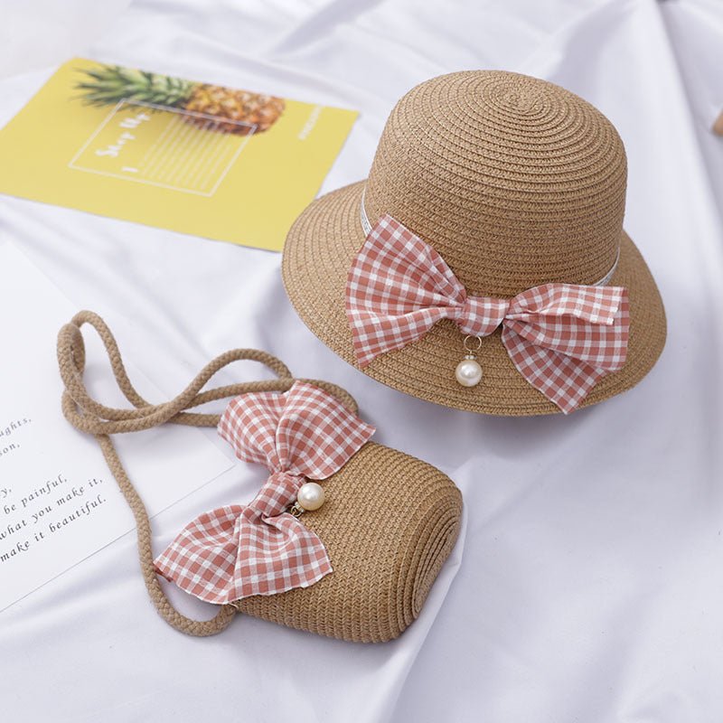 Girls' Princess Beach Hat – Kids Summer Straw Sun Hat with Bow - Urban Caps