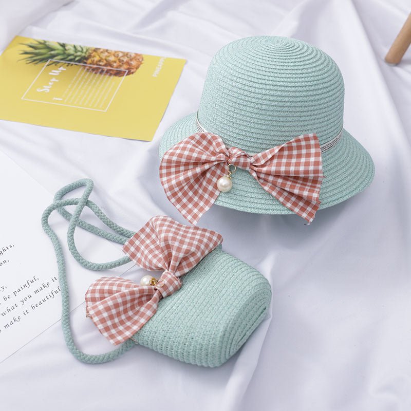 Girls' Princess Beach Hat – Kids Summer Straw Sun Hat with Bow - Urban Caps