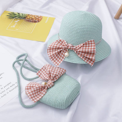 Girls' Princess Beach Hat – Kids Summer Straw Sun Hat with Bow - Urban Caps