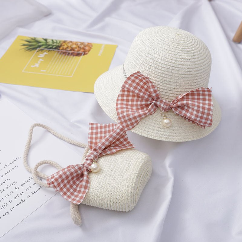 Girls' Princess Beach Hat – Kids Summer Straw Sun Hat with Bow - Urban Caps