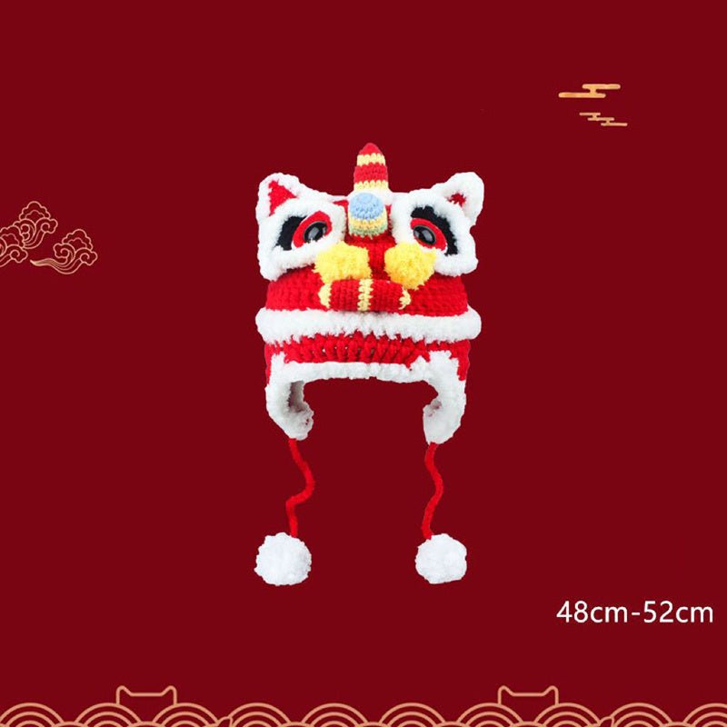 Hand - woven Parent - child Star Lion Autumn And Winter Warm Wool Hat Material Pack - Urban Caps