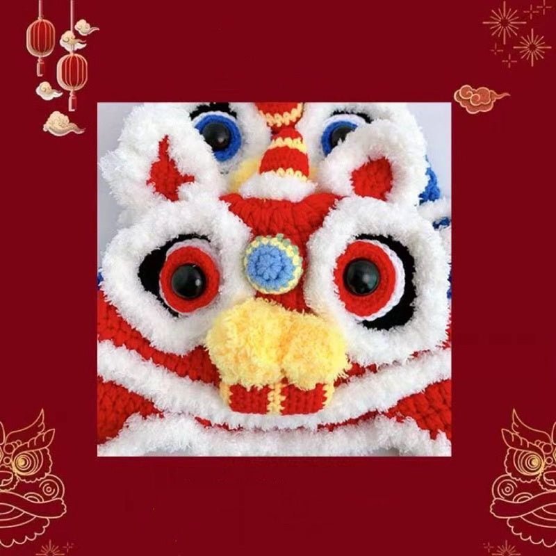 Hand - woven Parent - child Star Lion Autumn And Winter Warm Wool Hat Material Pack - Urban Caps