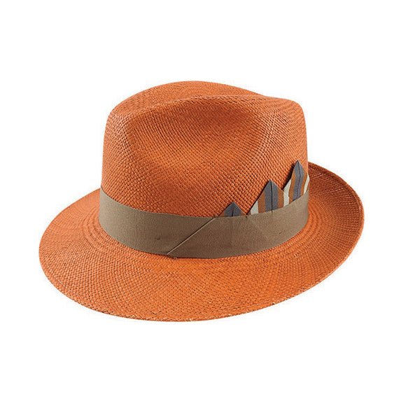 Handwoven Toquilla Straw Panama Hat – Teddy King Brisa 3 with Folded Petersham Band, 6cm Brim - Urban Caps
