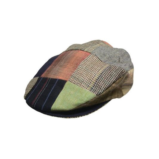 Hanna Patch Linen Vintage Flat Cap – Handcrafted Linen and Donegal Tweed - Urban Caps