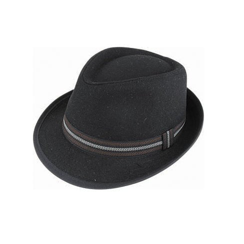 Harold Wool Blend Trilby Hat with Ribbon Band and Printed Lining – Avenel - Urban Caps