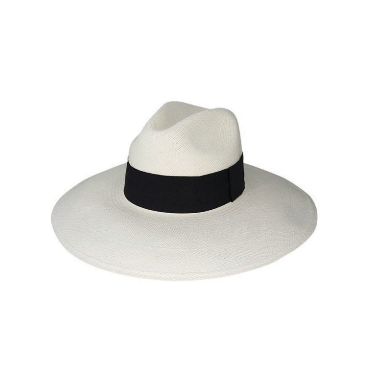 Harrington Wide Brim Fedora – Brisa Grade 3, Handwoven Toquilla Straw, 10cm Brim - Urban Caps