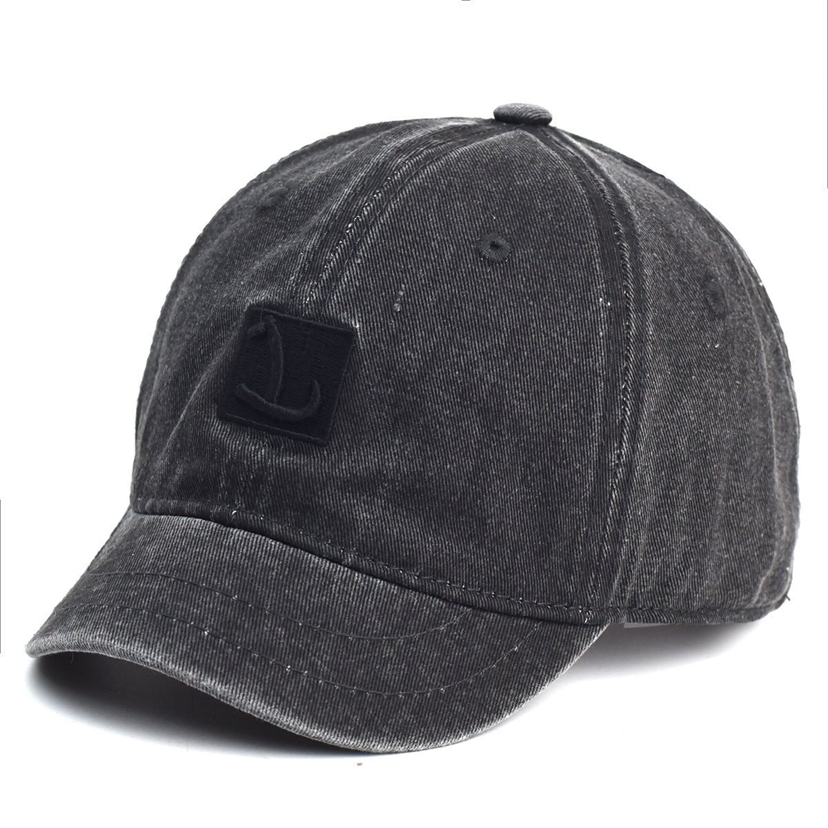 Hat Female Spring And Autumn Personality Washed Distressed Letters Short Brim Baseball Cap - Urban Caps