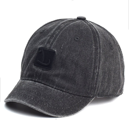 Hat Female Spring And Autumn Personality Washed Distressed Letters Short Brim Baseball Cap - Urban Caps