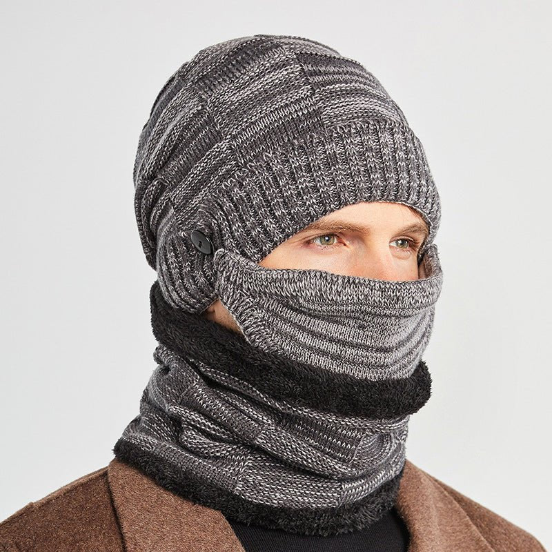 Hat Scarf Mask Three - piece Suit For Men To Keep Warm - Urban Caps