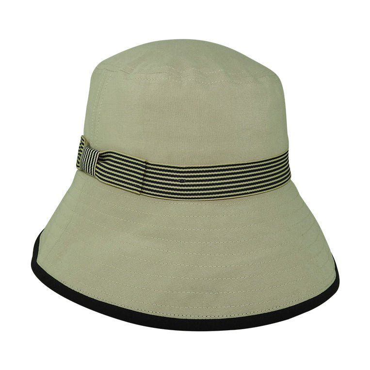 Hemp Blend Sun Hat with Striped Band – Lightweight Summer Hat - Urban Caps