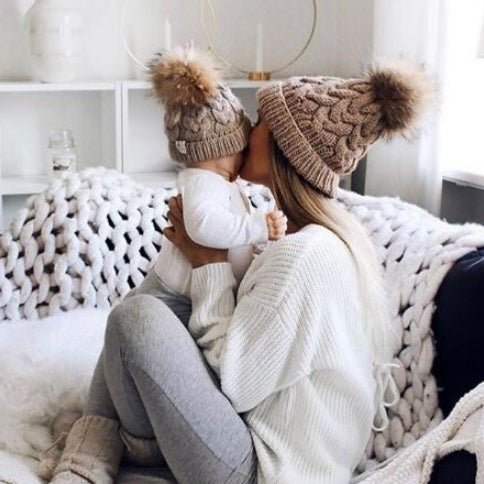 Hemp Flower Parent - child Knit Hat - Urban Caps