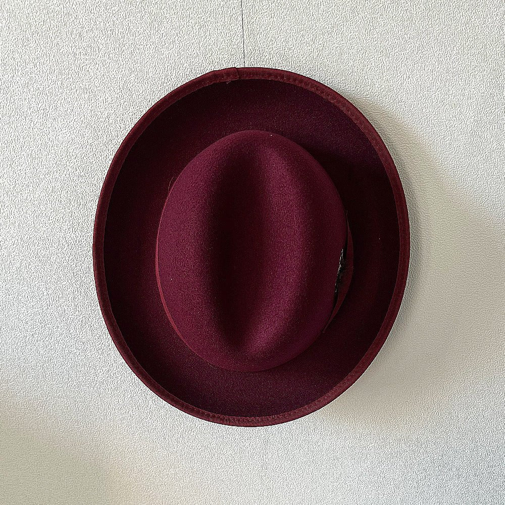 High - grade Fabric Handmade Feather Felt Cap Men's Hamburger Hatband Lining - Urban Caps