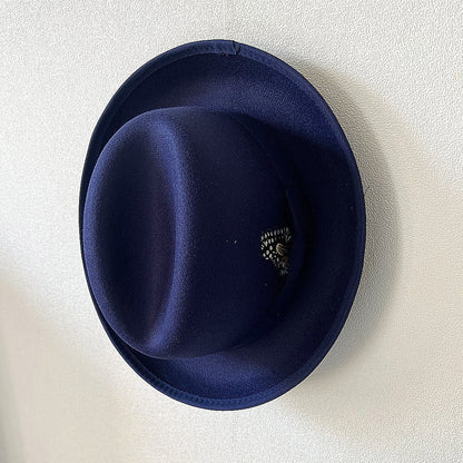 High - grade Fabric Handmade Feather Felt Cap Men's Hamburger Hatband Lining - Urban Caps