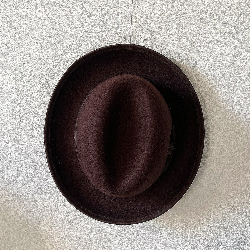High - grade Fabric Handmade Feather Felt Cap Men's Hamburger Hatband Lining - Urban Caps