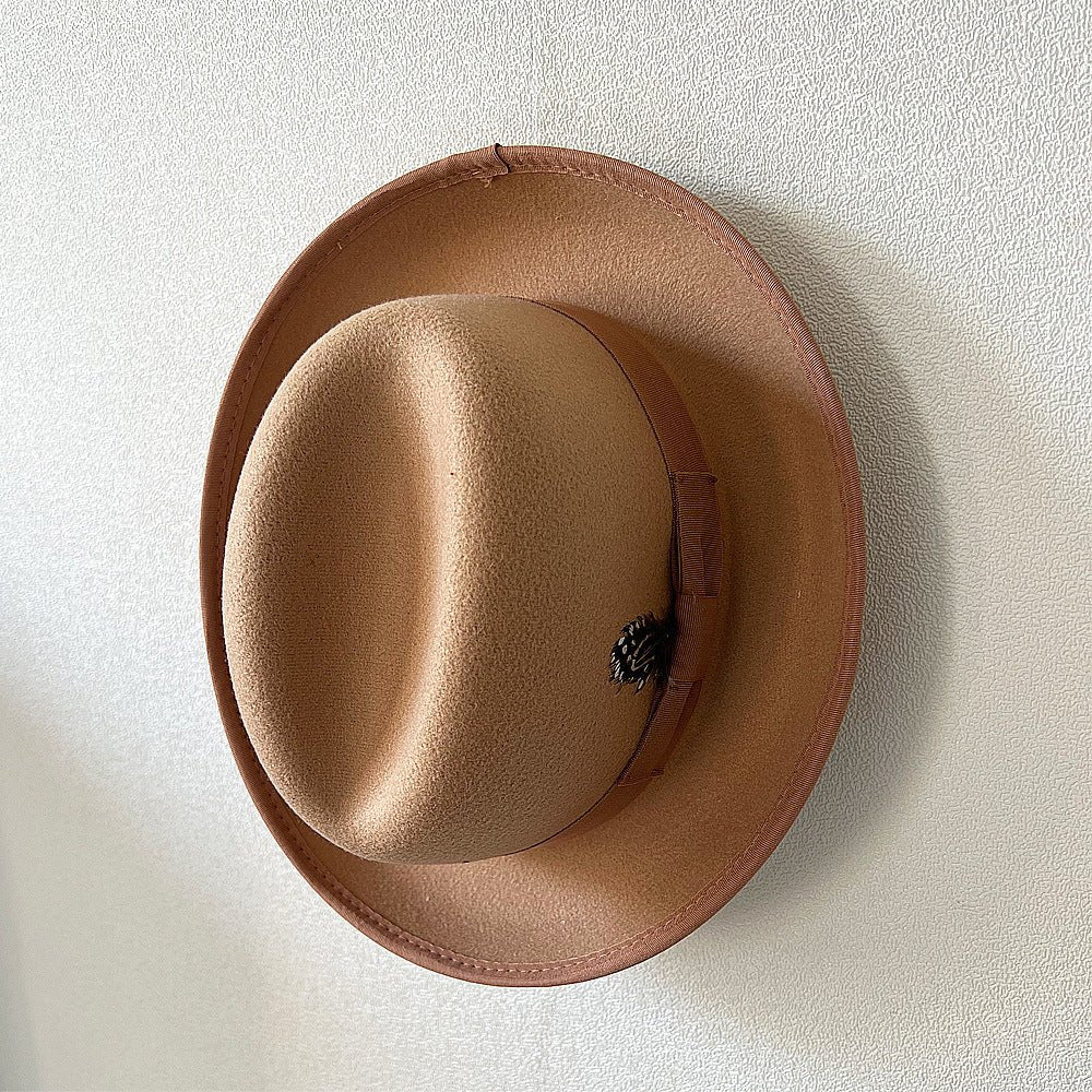High - grade Fabric Handmade Feather Felt Cap Men's Hamburger Hatband Lining - Urban Caps