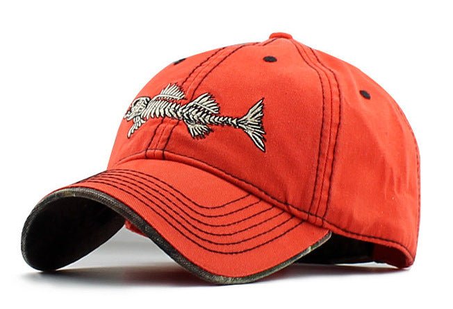 Hip - hop fishbone embroidered baseball cap - Urban Caps