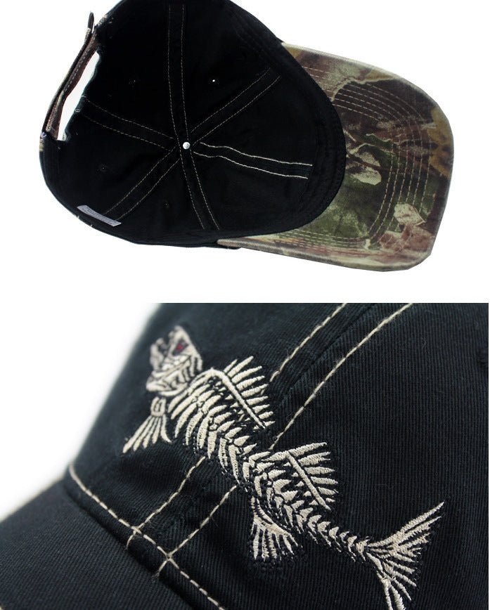 Hip - hop fishbone embroidered baseball cap - Urban Caps