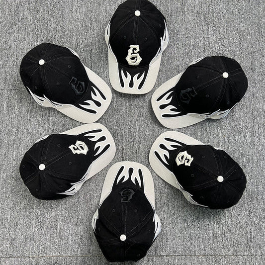 Hip Hop High Street Flame Baseball Hat - Urban Caps