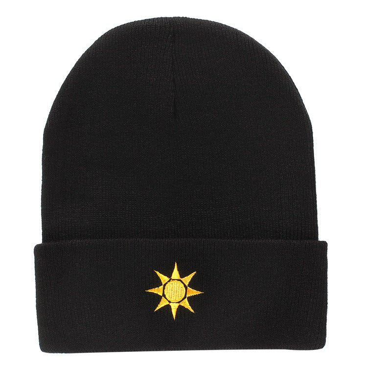 Hip Hop Weather Beanie – Creative Embroidered Wool Knit Hat with Icon Designs - Urban Caps