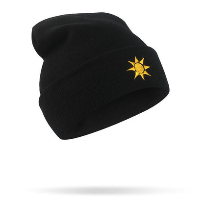 Hip Hop Weather Beanie – Creative Embroidered Wool Knit Hat with Icon Designs - Urban Caps