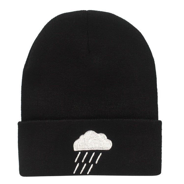 Hip Hop Weather Beanie – Creative Embroidered Wool Knit Hat with Icon Designs - Urban Caps