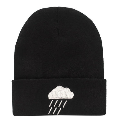 Hip Hop Weather Beanie – Creative Embroidered Wool Knit Hat with Icon Designs - Urban Caps