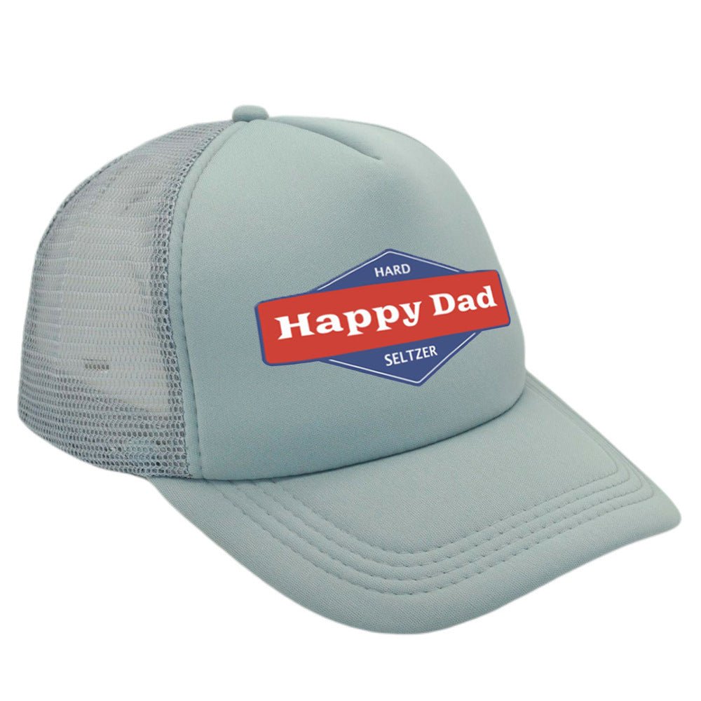 Hot Solid Color Mesh Happy Dad Baseball Summer Hat Male Truck Driver Mesh Peaked Cap - Urban Caps