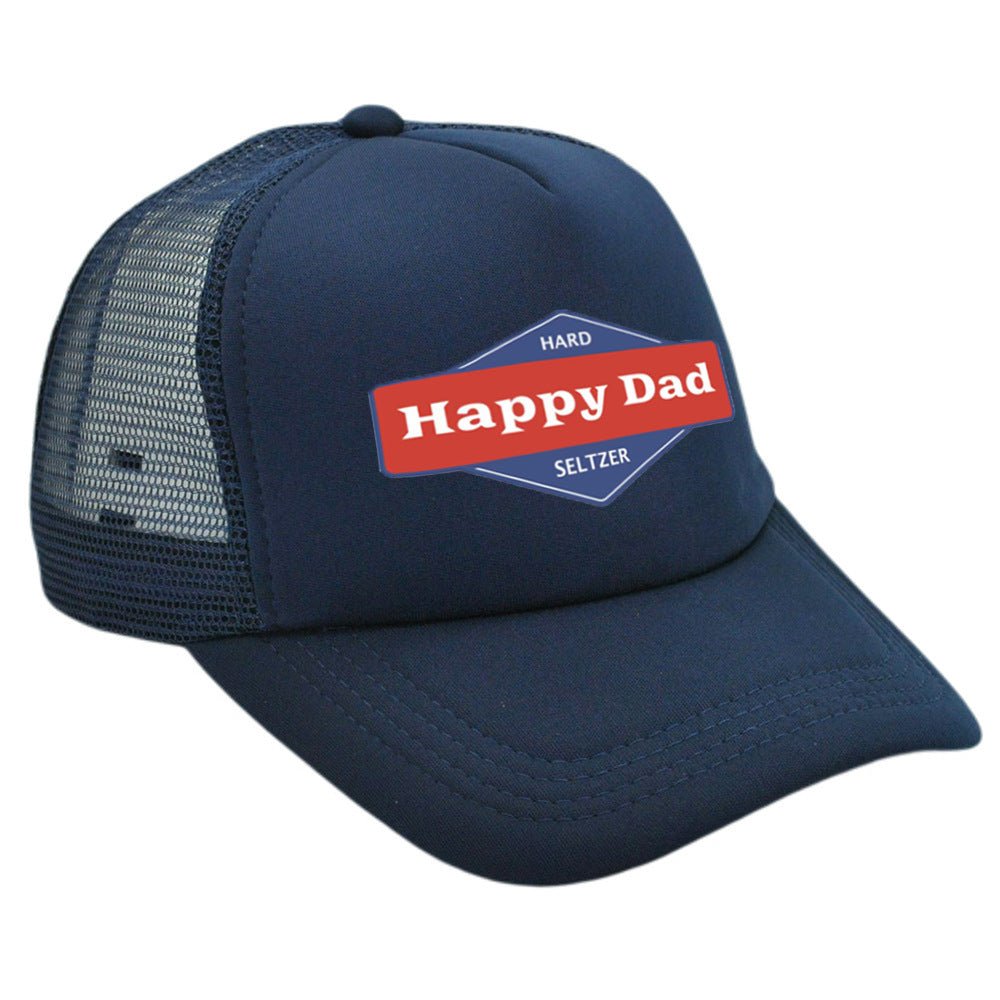 Hot Solid Color Mesh Happy Dad Baseball Summer Hat Male Truck Driver Mesh Peaked Cap - Urban Caps