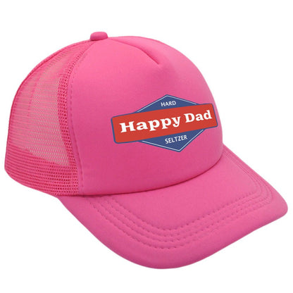 Hot Solid Color Mesh Happy Dad Baseball Summer Hat Male Truck Driver Mesh Peaked Cap - Urban Caps